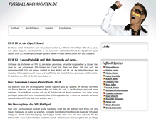 Tablet Screenshot of fussball-nachrichten.de